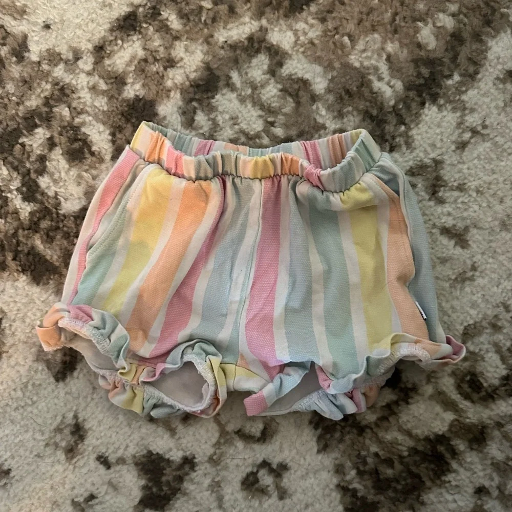 Little Sleepies Pastel Stripe Ruffle Bloomers